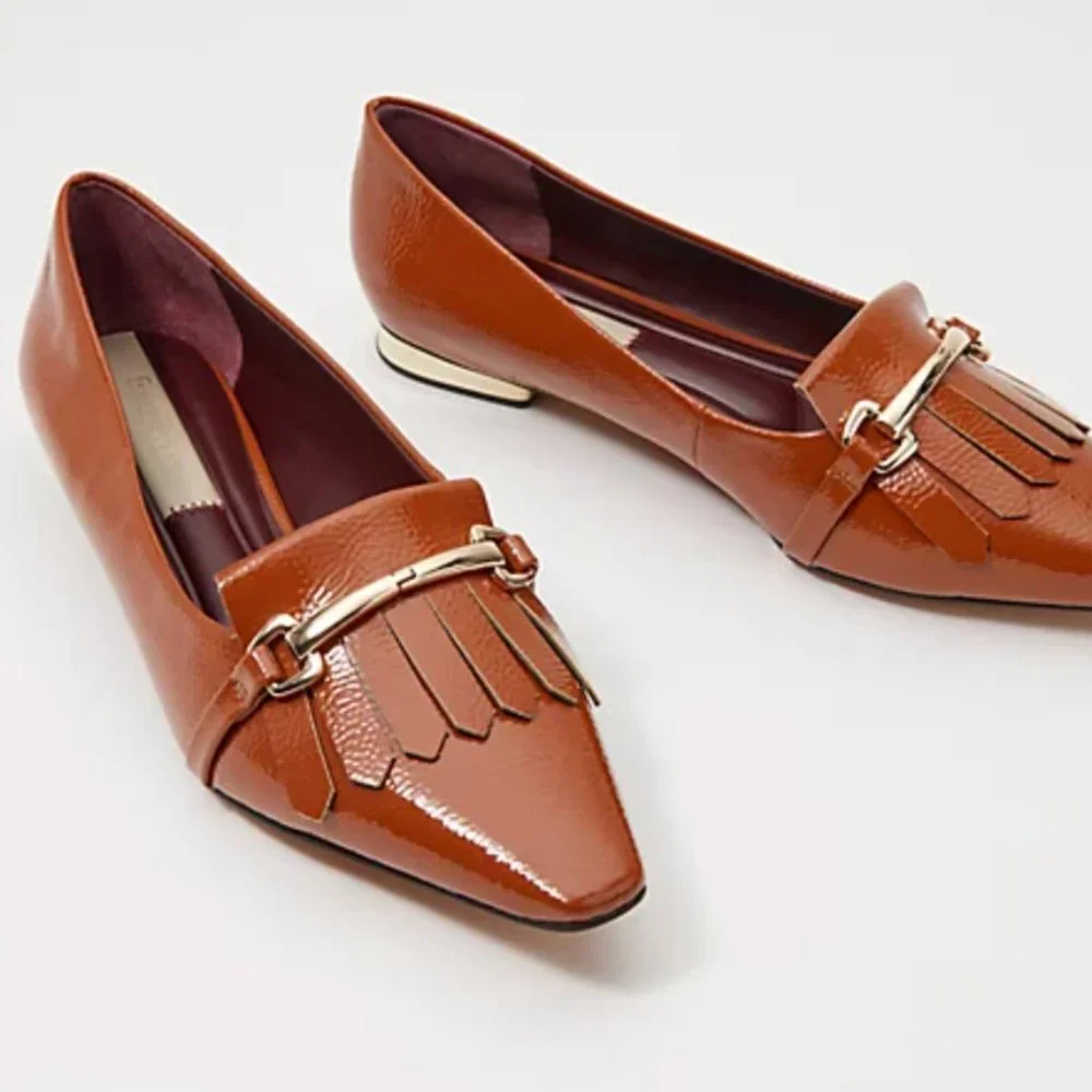 Franco Sarto Leather Pointed Toe Loafers - Rina